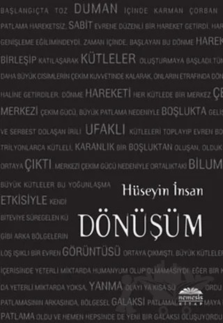 Dönüşüm – Hüseyin İnsan – Nemesis Kitap kitap kapağı