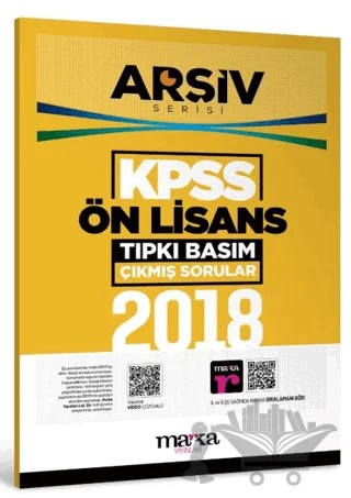 2018 KPSS Ön Lisans Arşiv Serisi Tıpkı Basım Çıkmış Sorular – Kolektif – Marka Yayınları kitap kapağı