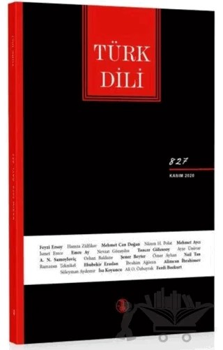Türk Dili Dergisi Sayı: 827 Kasım 2020 – Türk Dil Kurumu Yayınları kitap kapağı