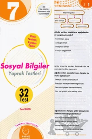 7. Sınıf Sosyal Bilgiler Yaprak Testleri – Yusuf Güzel – Palme Yayınları kitap kapağı
