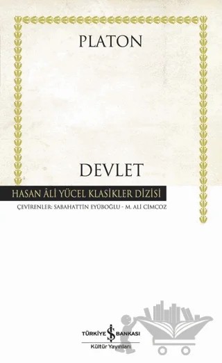 Devlet – Platon (Eflatun) – İş Bankası Kültür Yayınları kitap kapağı