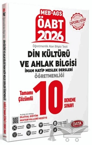 ÖABT MEB-AGS Din Kültürü ve Ahlak Bilgisi İmam Hatip Meslek Dersleri Öğretmenliği Tamamı Çözümlü 10 Deneme Sınavı – Kolektif – Data Yayınları kitap kapağı
