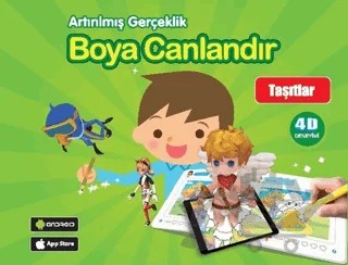 Artırılmış Gerçeklik - Boya Canlandır - Taşıtlar – Kolektif – Net Çocuk Yayınları kitap kapağı