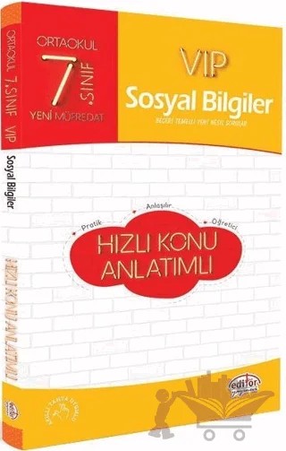 7. Sınıf VIP Sosyal Bilgiler Hızlı Konu Anlatımı – Kolektif – Editör Yayınevi kitap kapağı