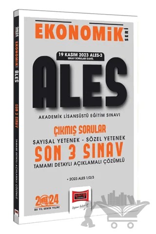 2024 ALES Ekonomik Seri Çıkmış Sorular Tamamı Çözümlü Son 3 Sınav – Kolektif – Yargı Yayınevi kitap kapağı
