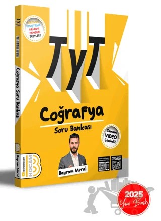 2025 TYT Coğrafya Tamamı Video Çözümlü Soru Bankası – Bayram Meral – Benim Hocam Yayınları kitap kapağı