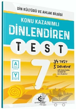 7. Sınıf Din Kültürü ve Ahlak Bilgisi Dinlendiren Test – İzzet Eker – Eker Test Yayınları kitap kapağı