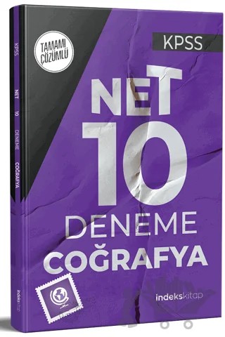 KPSS Coğrafya Net 10 Deneme Çözümlü – Kolektif – İndeks Akademi Yayıncılık kitap kapağı