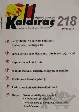 Kaldıraç Dergisi Sayı: 218 Eylül 2019 – Kaldıraç Yayınevi kitap kapağı