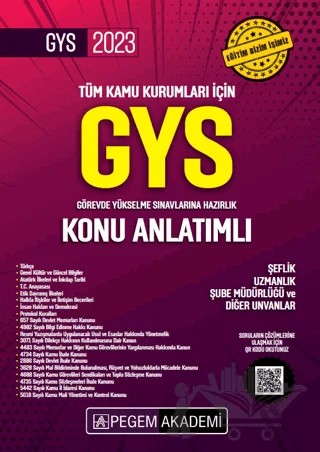 2023 Tüm Kurumlar İçin Görevde Yükselme Sınavı Konu Anlatımlı – Kolektif – Pegem Akademi Yayıncılık kitap kapağı