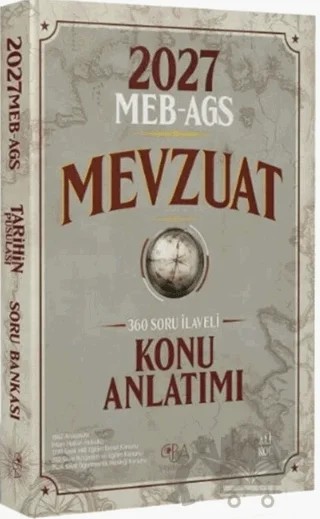 2027 MEB AGS Mevzuat Konu Anlatımı – Ali Koç – CBA Akademi kitap kapağı