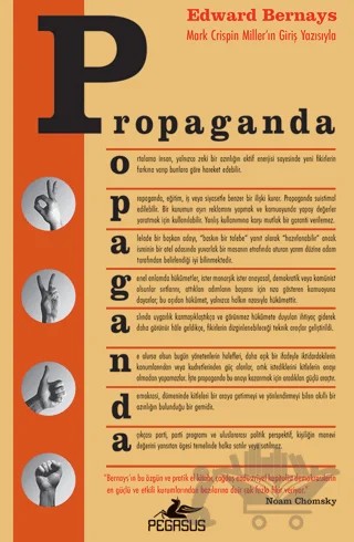 Propaganda – Edward Bernays – Pegasus Yayınları kitap kapağı