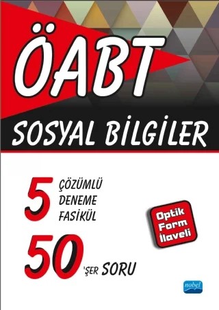 ÖABT - Sosyal Bilgiler - 5 Çözümlü Deneme Fasikül 50'şer Soru -Optik Form İlaveli- – nobel – Nobel Akademi kitap kapağı