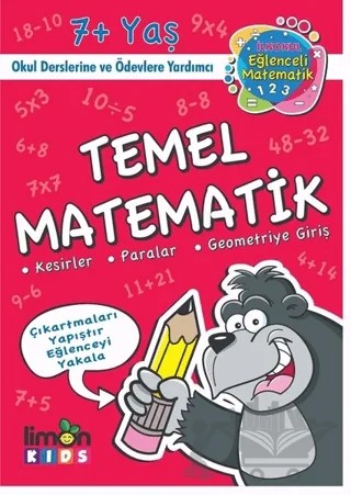 Temel Matematik - İlk Okul Eğlenceli Matematik – Kolektif – limonKIDS kitap kapağı