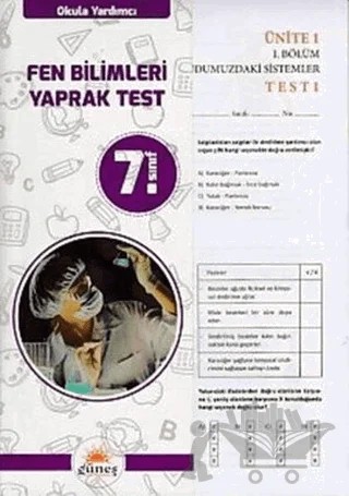 7. Sınıf Okula Yardımcı Fen Bilimleri Yaprak Test – Kolektif – Güneş Yayın Dağıtım kitap kapağı