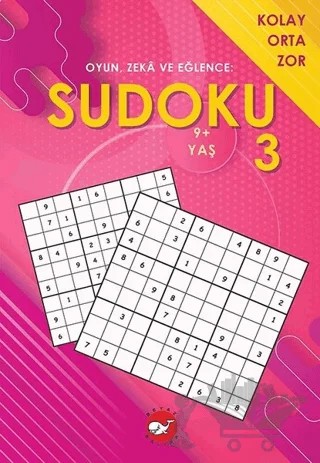 Sudoku 3 - Oyun, Zeka ve Eğlence: Kolay Orta Zor – Kolektif – Beyaz Balina Yayınları kitap kapağı