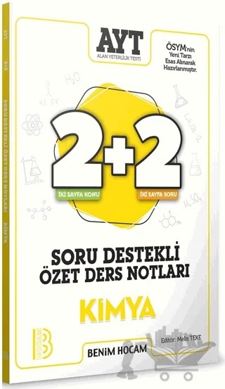 AYT Kimya Soru Destekli Özet Ders Notları – Melis Teke – Benim Hocam Yayınları kitap kapağı