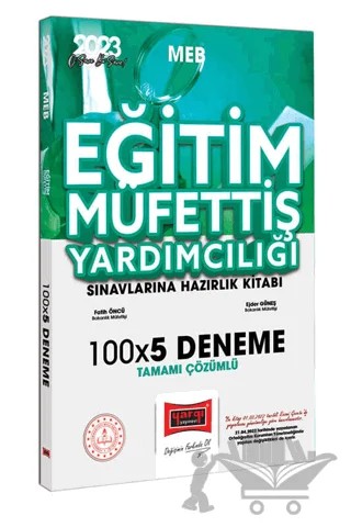 Yargı Yayınları 2023 MEB Eğitim Müfettiş Yardımcılığı Sınavlarına Hazırlık Tamamı Çözümlü 100x5 Deneme – Fatih Öncü – Yargı Yayınevi kitap kapağı
