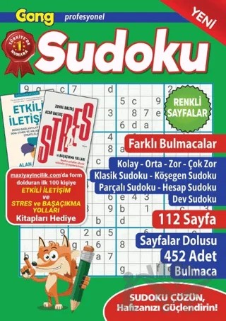 Gong Profesyonel Sudoku 24 – Bertan Kodamanoğlu – Maxi Yayıncılık kitap kapağı