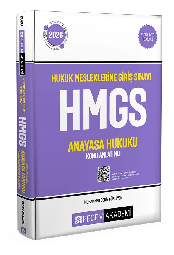 2024 Hukuk Mesleklerine Giriş Sınavı Avukatlık Noterlik Hakimlik ve Savcılık Anayasa Hukuku Konu Anlatımlı – komisyonumuz tarafından hazırlanmıştır. Geniş bir – Pegem Akademi Yayıncılık kitap kapağı