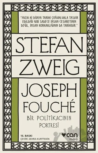 Joseph Fouche – Stefan Zweıg – Can Yayınları kitap kapağı