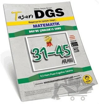 DGS Matematik 31 45 Arası Garanti Soru Kitapçığı – Cem Öztürk – Tasarı Eğitim Yayınları kitap kapağı