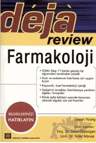 Deja Review - Farmakoloji – Jason Young – İstanbul Tıp Kitabevi kitap kapağı