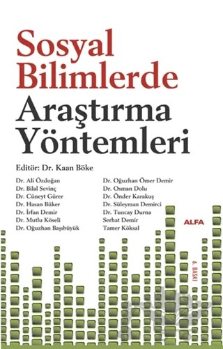 Sosyal Bilimlerde Araştırma Yöntemleri – Kolektif – Alfa Yayınları - Ders Kitapları kitap kapağı