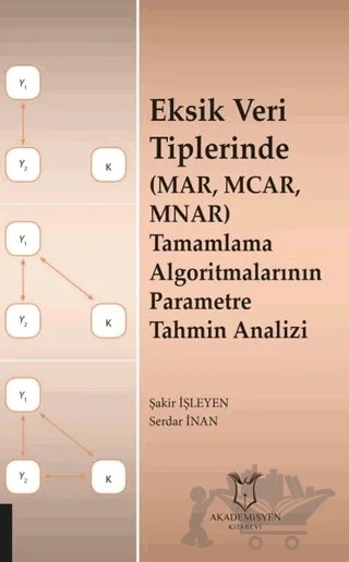 Eksik Veri Tiplerinde (MAR, MCAR, MNAR) Tamamlama Algoritmalarının Parametre Tahmin Analizi – Serdar İnan, Şakir İşleyen – Akademisyen Kitabevi kitap kapağı