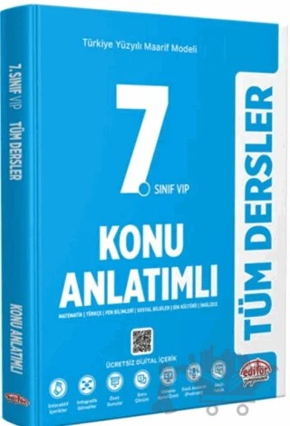 7. Sınıf Tüm Dersler Maarif Model Konu Anlatımlı – Kolektif – Editör Yayınevi kitap kapağı