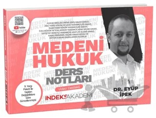 2025 KPSS A Grubu Medeni Hukuk Video Ders Notları – Eyüp İpek – İndeks Akademi Yayıncılık kitap kapağı