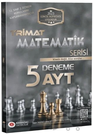 Karaağaç Yayınları 2023 AYT Matematik Trimat Serisi 5 Deneme – Kolektif – Karaağaç Yayıncılık kitap kapağı
