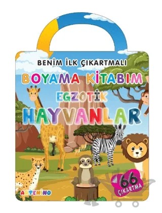 Benim İlk Çıkartmalı Boyama Kitabım – Egzotik Hayvanlar – Kolektif – Artenino Yayıncılık kitap kapağı