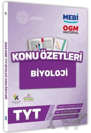 2025 YKS-TYT MEBİ-OGM Biyoloji Pratik Konu Özet Kitabı Görsel Destekli – Kolektif – Karakutu Yayın kitap kapağı