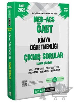 2025 MEB-AGS-ÖABT Kimya Öğretmenliği Tamamı Çözümlü Çıkmış Sorular – Kolektif – Pegem Akademi Yayıncılık kitap kapağı