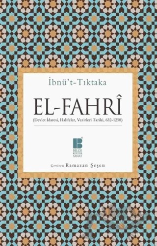 El-Fahri – İbnü't-Tıktaka – Bilge Kültür Sanat kitap kapağı