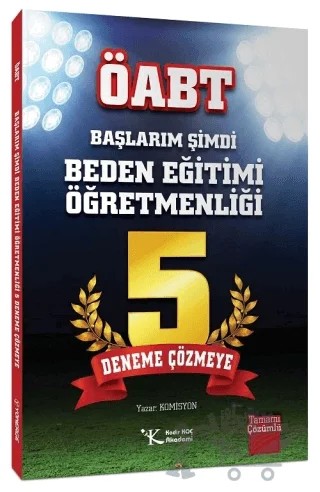 ÖABT BESYO Başlarım Şimdi Beden Eğitimi 5 Deneme Çözmeye – Kolektif – Kadir Koç Akademi kitap kapağı