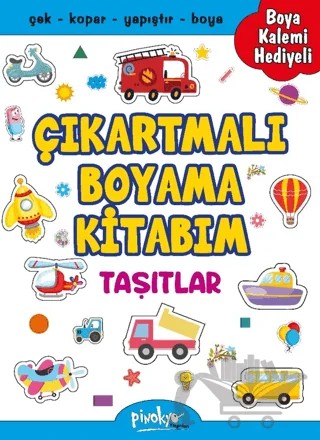 Çıkartmalı Boyama Taşıtlar – Buçe Dayı – Pinokyo Yayınları kitap kapağı