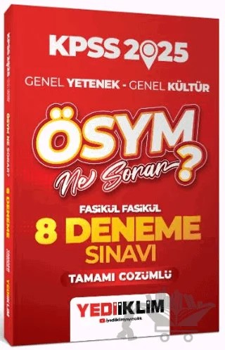 2025 KPSS Genel Yetenek Genel Kültür ÖSYM Ne Sorar Tamamı Çözümlü 8 Fasikül Deneme Sınavı – Kolektif – Yediiklim Yayınları kitap kapağı