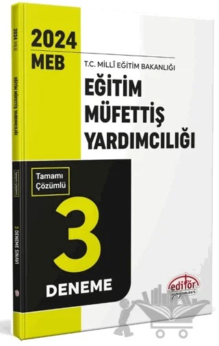 Editör Yayınları 2024 KPSS Genel Yetenek Genel Kültür Tamamı Çözümlü Fasikül 3 Deneme Sınavı – Kolektif – Editör Yayınevi kitap kapağı