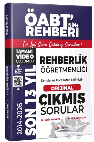 2027 MEB-AGS ÖABT Rehberlik Öğretmenliği Son 13 Yıl Orijinal Video Çözümlü Çıkmış Sorular – Çetin Bozkaya, Murat Civelek – Dizgi Kitap kitap kapağı