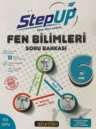 6. Sınıf Fen Bilimleri StepUp Soru Bankası – Kolektif – Startfen Yayınları kitap kapağı