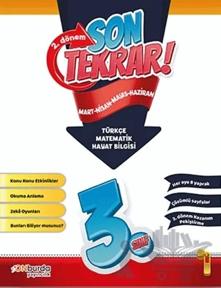 3. Sınıf Son Tekrar 2. Dönem – Kolektif – ONburda Yayınları kitap kapağı