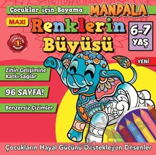 Maxi Renklerin Büyüsü Çocuklar İçin Boyama 8 – İlhan Arlı – Maxi Yayıncılık kitap kapağı