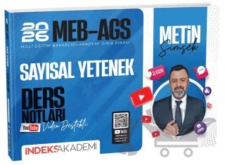 2026 MEB-AGS Sayısal Yetenek Video Ders Notları – Metin Şimşek – İndeks Akademi Yayıncılık kitap kapağı