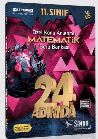 24 Adımda 11. Sınıf Özel Konu Anlatımlı Matematik Soru Bankası – Kolektif – Sınav Yayınları kitap kapağı