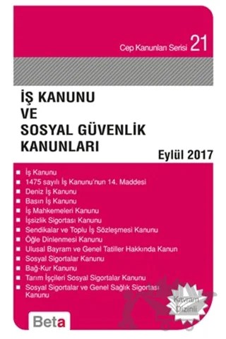 İş Kanunu ve Sosyal Güvenlik Kanunları – Celal Ülgen – Beta Yayınevi kitap kapağı
