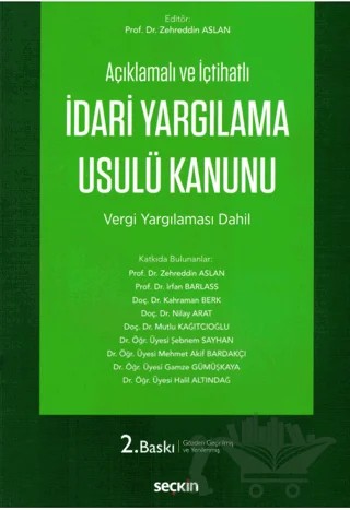 İdari Yargılama Usulü Kanunu – Zehreddin Aslan – Seçkin Yayıncılık kitap kapağı