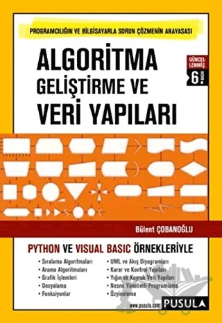 Algoritma Geliştirme ve Veri Yapıları – Bülent Çobanoğlu – Pusula Yayıncılık kitap kapağı