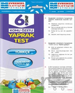 6. Sınıf Türkçe Konu Özetli Yaprak Test – Kolektif – Evrensel İletişim Yayınları kitap kapağı